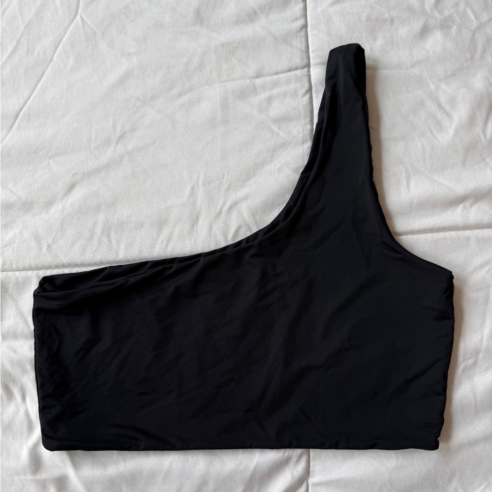 Myra Swim One-Shoulder Black Swim Top M
